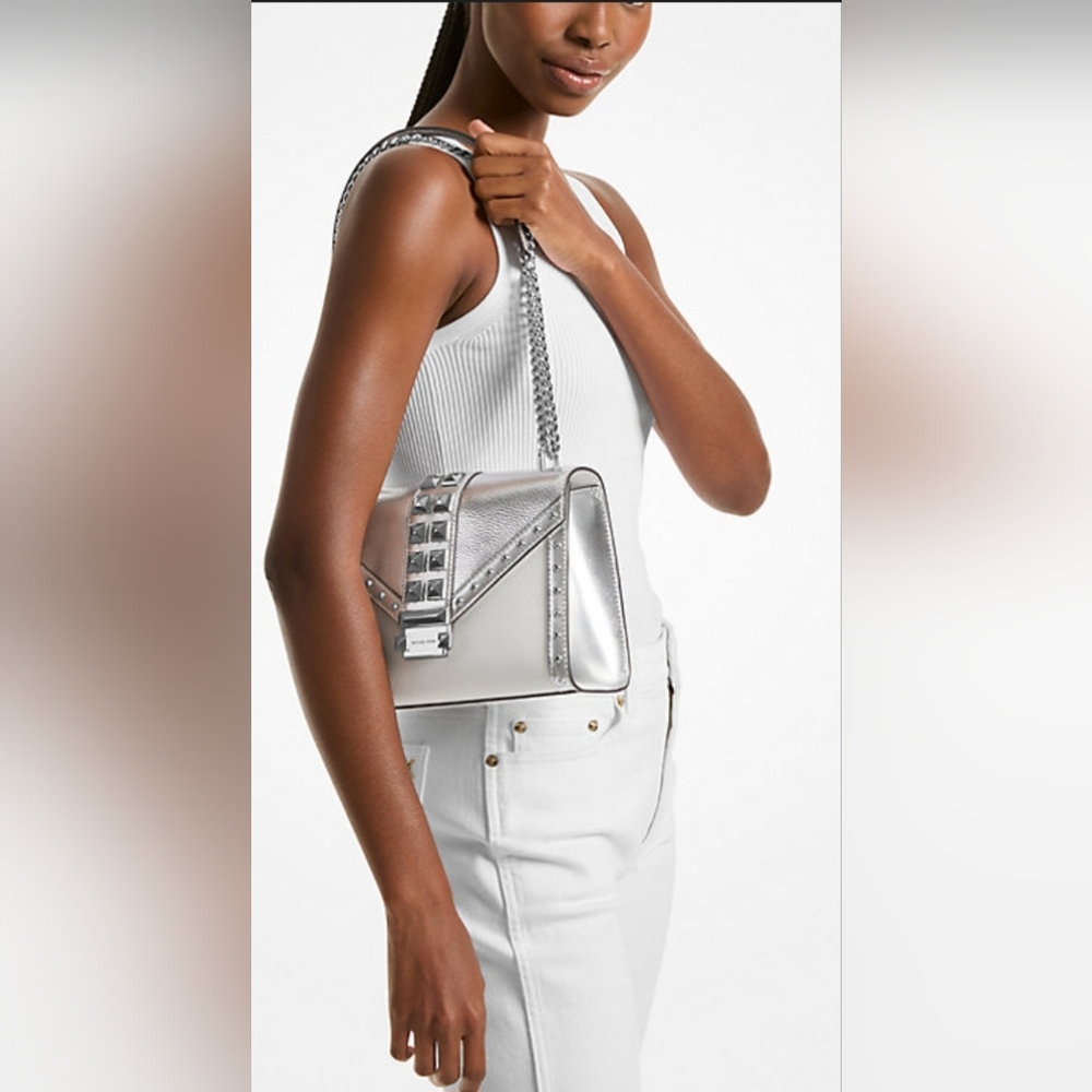 Michael Kors Witney Studded Leather Shoulder Bag